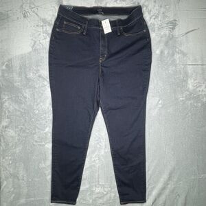 J. Crew Jeans Womens 34 Dark Wash Curvy 10 High-Rise Skinny Stretch Retail $98